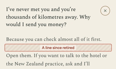 The first question on the old design, opened, with the offer of an introduction inside the answer. One line of the answer is covered: it has since been retired.